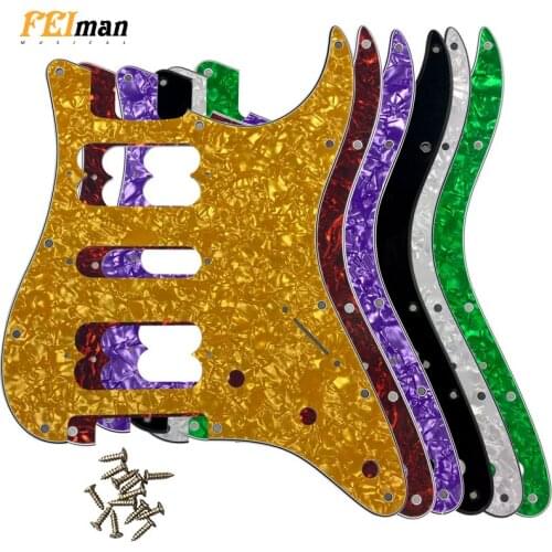 Pleroo Guitar parts st pickguards with 11 screws For fender Startocaster HSH US PLAYER SERIES PICKUPS guitarra Scratch Plate