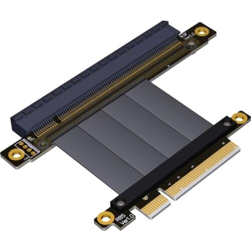 PCIE3.0 X8 TO X16 Extension Cable Adapter Riser Converter Pci-e Supports RTX3060 ETH Graphics Card Mining 4pin Gen3 64G/bps