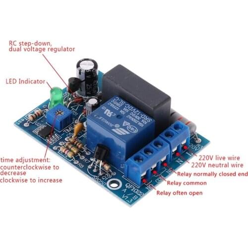 AC 220V Adjustable Timer Delay Switch Turn On/Off Time Relay Module