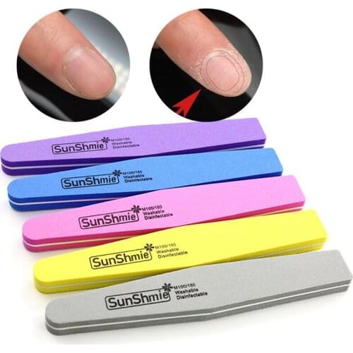 10/20Pcs Nail Art Sponge Bar Nail File Sanding Professional Nail Buffers File Double-sided Polishing Manicure Care Tools