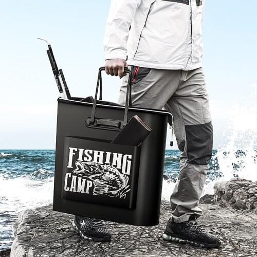 Portable EVA Fishing Bag Collapsible Fishing Bucket Live Fish Box Camping Water Container Pan Basin Tackle Storage Bags X478G