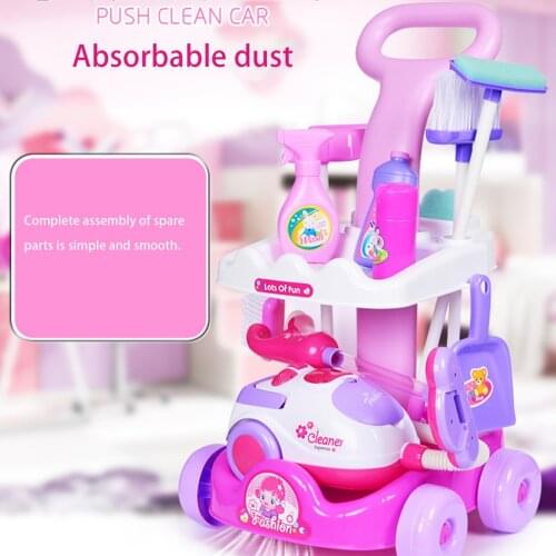 Gardening Trolley Simulation Repair Kids Cleaning Set Watering Shovel Prepared Trolley Toys Watering Shovel Trolley Toys