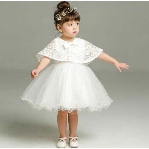 POSH DREMA Dress with Cape 2pcs Set Children Girls Princess Dresses for Birthday Party Toddler Baby Girls Baptism Dress Clothes