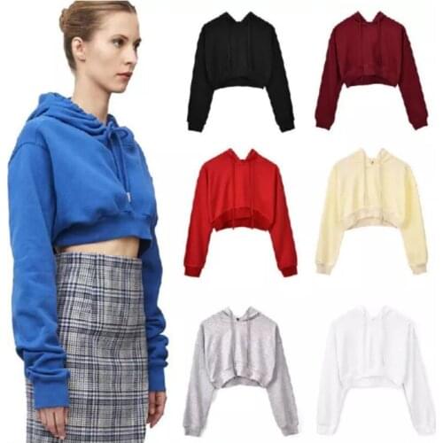 Sports Yoga Top Woman Gym Fitness Exercise T-Shirt Long-Sleeved Hooded Sweatshirt Navel Short Sexy Sportswear Clothin