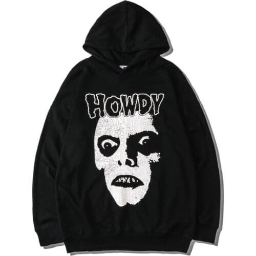 Streetwear Skeleton Print Punk Mens Hip Hop Hoodies Pullover Long Sleeve Oversized Couple Hooded Sweatshirt Polerones De Hombre