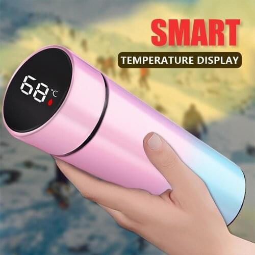 500ml Thermo Bottle Thermal Cup Vacuum Flasks For Tea Cover LED Smart Temperature Display