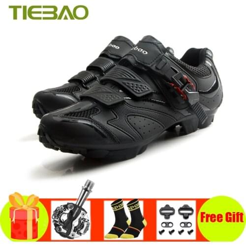 TIEBAO Sapatilha Ciclismo Mtb shoe Men Women SPD Cleats Pedals Cycling Shoes Mountain Bike Self-locking Athletic Riding Sneakers