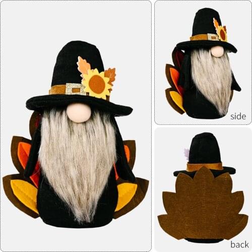 Turkey Rudolph Decoration Faceless Beard Doll New Creative Thanksgiving Halloween Christmas Ornaments Home Decor Furnishings