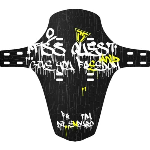 Bicycle mudguards are extremely flexible and will not break. The mudguard of the front fork that can be installed in the rear fo