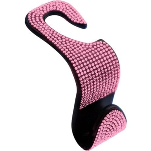 Seat Headrest Hanger for Purse Bags Handbag Shiny Diamond-studded Car Hook