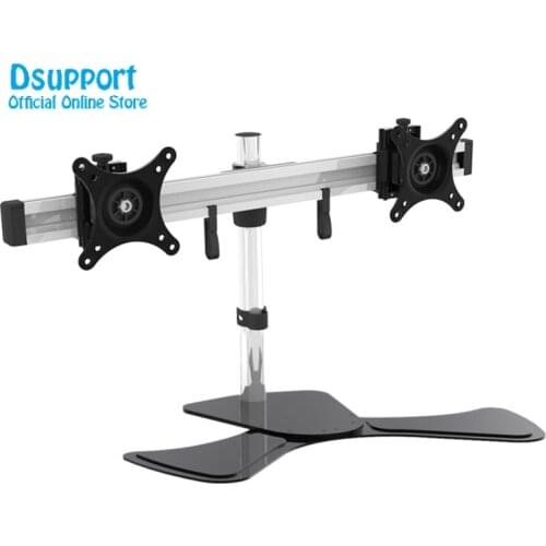 15"- 24" Full Motion Rotating Dual Screen LED LCD Monitor Holder Desktop stand Mounting Arm Bracket