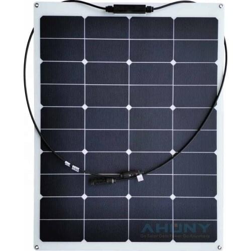 High quality ETFE 70w semi flexible solar panel a grade mono cell back contact 40cell per module for boat car cold chain