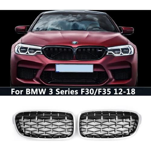 Top Quality Meteor Type Double Line Car Front Kidney Grille Grills For BMW 3 Series F30 F35 2012-2018 Car Tuning Accessories