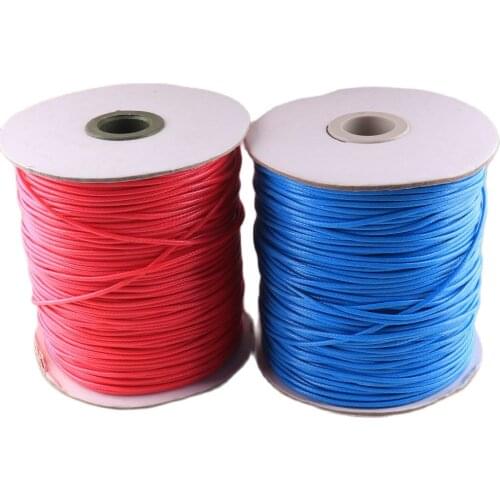 1.5mm Waxed Beading Thread Rose red/blue Polyester Cord For Jewelry Making Necklace Bracelet Leather Hand Stitching Shoes DIY