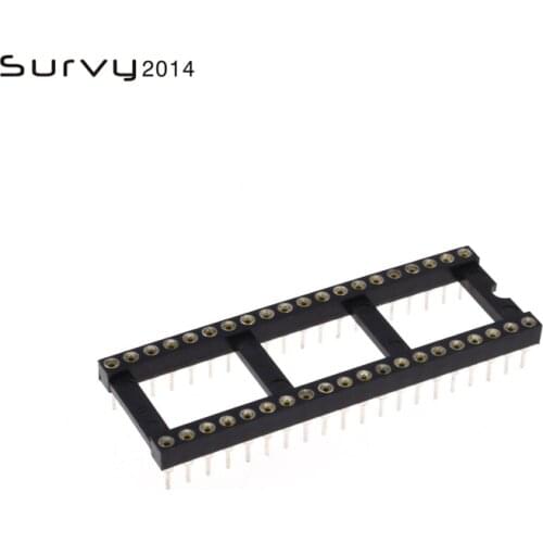 2/5/10/20PCS IC Socket 40P Pin Round 2.54mm Integrated Circuit Adaptor Solder Type WIDE diy electronics