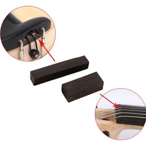 2set (4pcs) Violin Nut Violin Saddle Ebony Wood 4/4 Violin parts Accessories