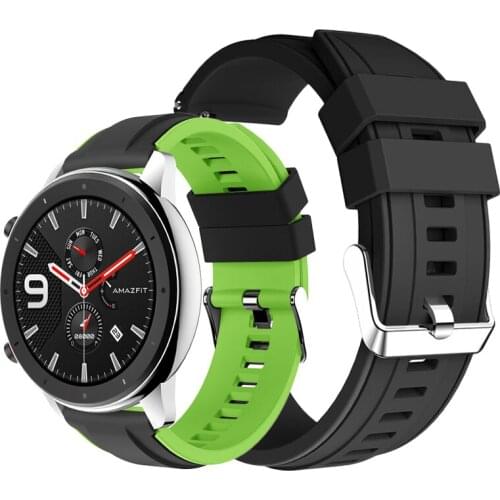 22mm silicone strap for Xiaomi Huami Amazfit Pace Stratos GTR 47mm smart watch bracelet strap for Samsung Galaxy watch 46mm band