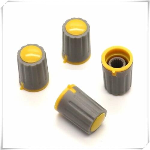 5 Pieces Plastic Flower Shaft Knob Diameter 15mm Height 21.5mm Potentiometer Encoder Knob Gear Shaped Inner Hole 6mm