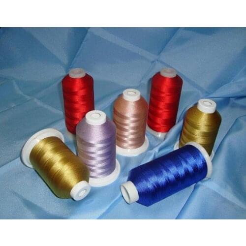 Free shipping supply 61 plastic cones of 1000m 100% polyester thread for embroidery machine,120D/2(40wt) yarns