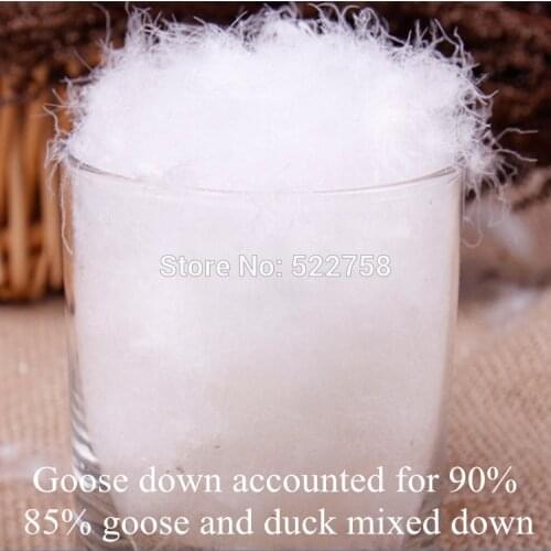 Free shipping 85% white goose down &fill power 750 & semi finished filling compound&bulk down 1 pound price paypal accepted