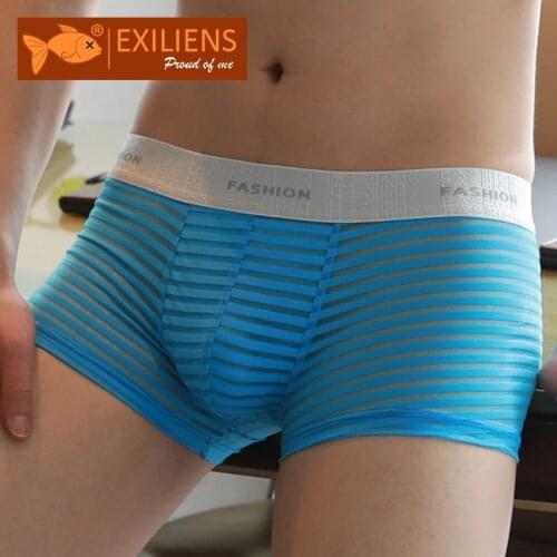 EXILIENS New Sexy Men Underwear Boxer Man Penis Para Hombre Mens Boxers Striped Cuecas Masculina Boxershorts Homme Size L-3XL 15