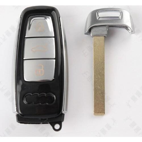 DAKATU Smart Remote Key Shell For Audi A6 C8 A7 A8 Q8 2017 2018 2019 2020 Fob Case Replacement 3 Buttons Remote Car Key Case