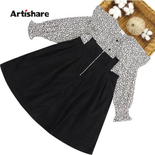 Kids Clothes Girls Blouse + Dress Tracksuits For Girls Spring Autumn Costumes For Girls Casual Style Childrens Tracksuits