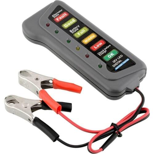 VEHEMO 12V Car Battery Diagnostic Testing Tool Accessories Digital Battery Car Gadget Truck Diagnostic Tool Alternator Tester