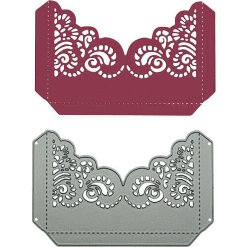 For Small Size Envelope Cover Cutting Dies European Pattern Scrapbooking Metal Mold DIY Invitation Card Surface Border Cutter