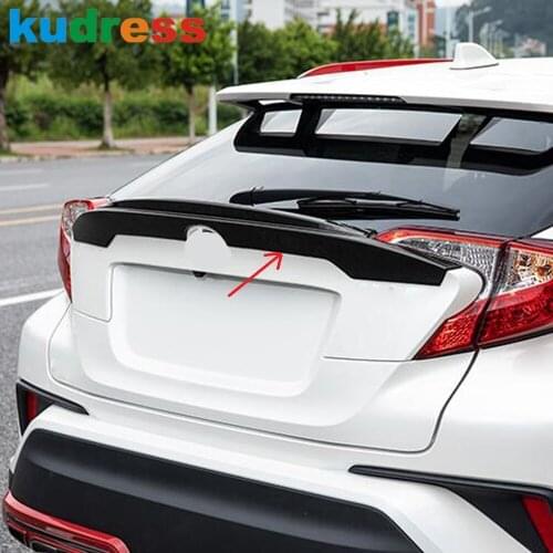 For Toyota CHR C-HR 2016 2017 2018 2019 Carbon Fiber Rear Trunk Cover Trim Decoration Tailgate Frame Garnish Strip Car Styling