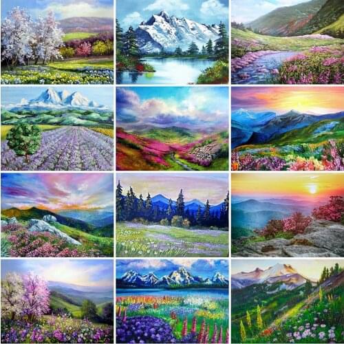 Evershine 5D DIY Diamond Embroidery Mountain Hobbies And Crafts Diamond Painting Flower Landscape Cross Stitch Kit Home Decor