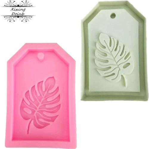 DIY Christmas tag leaf shape silica gel mold Christmas tree decoration cooking mold chocolate cake mold