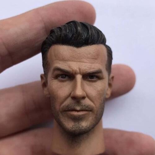 1/6 Scale David Beckham Head Sculpt Sports Football Star Male Soldier Head Carving Model Action Figure Toy