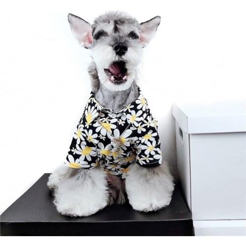 Fashion Pet Dog Summer Hawaii Shirt Cool Clothes For Small Medium Puppy Dogs T-shirt Clothing Schnauzer French Bulldog Pug YHC40