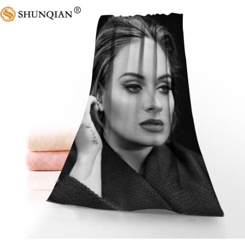 New Custom Adele Towel Printed Cotton Face/Bath Towels Microfiber Fabric For Kids Men Women Shower Towels
