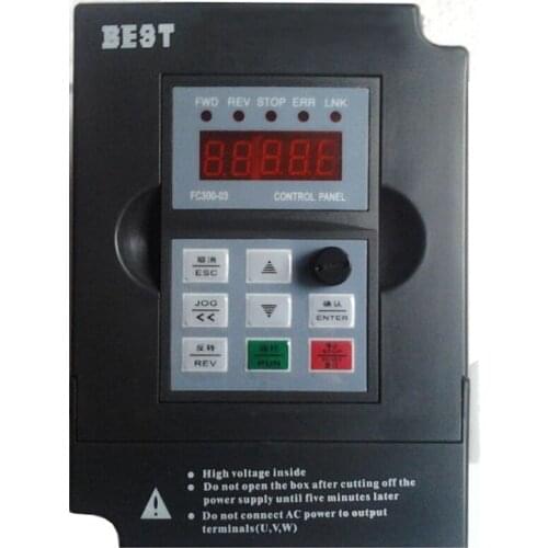 New Original FC300-1.5G-T2 Single-Phase220V 0-1000hz 1.5kw 2HP 7A VFD Inverter Special For Engraving