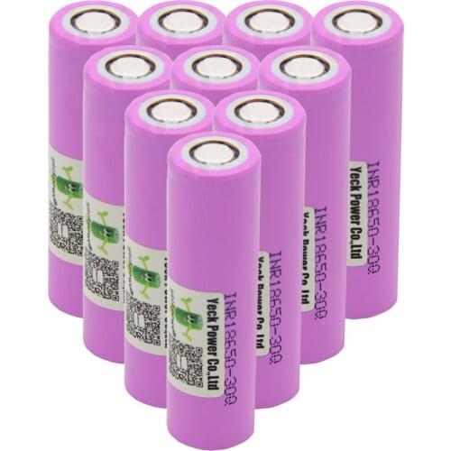 Rechargeable li-ion battery INR18650 30Q ion batteries lithium rechargeable 30A 10C high drain 3000mah 3.7V / 18650 charger