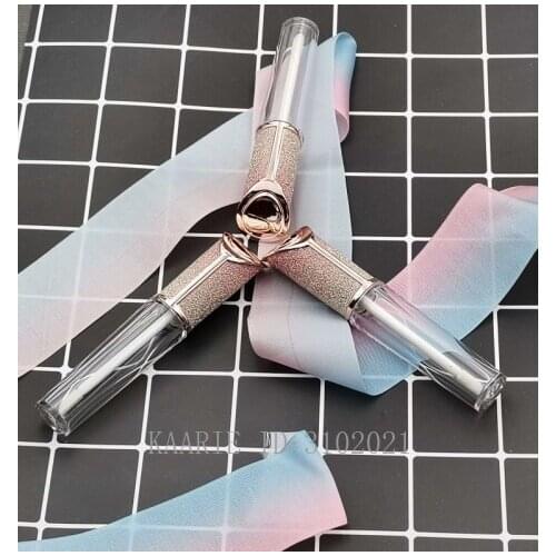 10/30/50pcs Empty Cosmetic Pink Bevel Cap Lip Gloss Tube,DIY Portable Clear Containers, Refillable Beauty Makeup Tool Packaging