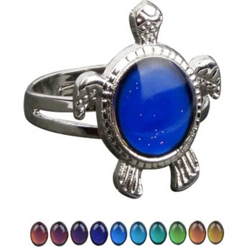 Mood ring Opening adjustable child girl watch or women jewellery for women gold ring wholesale cat butterfly tortoise dinosau
