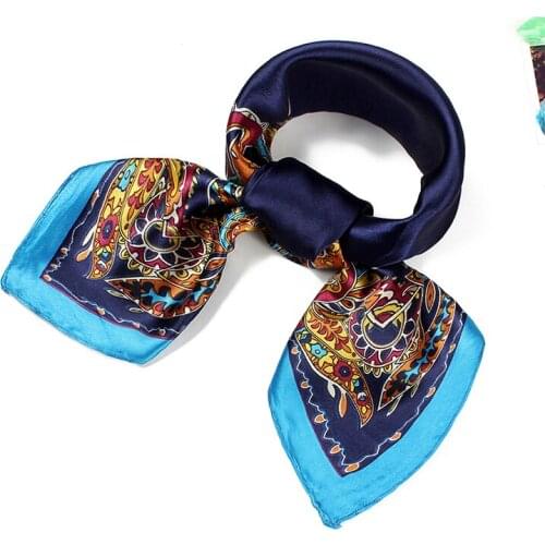 Foulard Luxury Scarf Womens scarfs Fashionable silk scarf NeckerChief 60CM muslim twill silk blanket scarf sale BC07