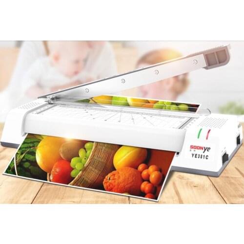 Thermal Pouch Laminator for A3/A4/A6, 2 Roller Fast Warm-up Laminating Machine with Trimmer and Corner Rounder for Home/Office