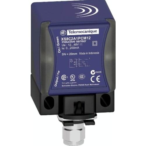 XS7C2A1MAU20 Inductive sensor XS7 40x40x70 - PBT - Sn15 mm - 24..240VAC/DC - 1/2"