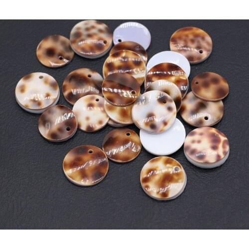 Fine Cypraea Tigris Beads Natural Slice Shell Pendants for Jewelry Making Diy Reiki Heal Girls' Earrings Necklace Gifts