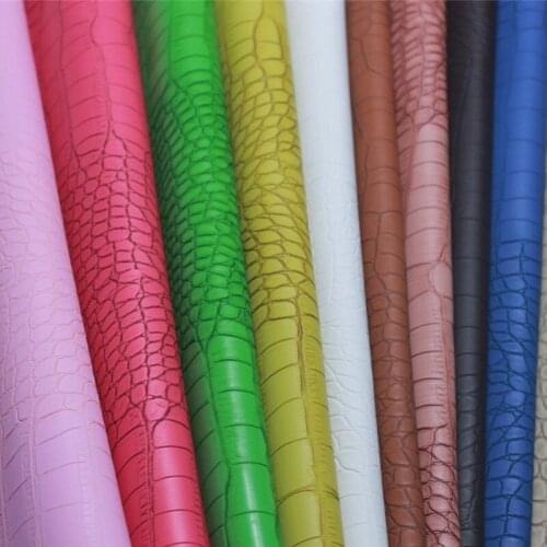 10 yards roll Wear-resistant semi-PU matte crocodile pattern artificial leather Luggage, clothing, decorative leather fabric