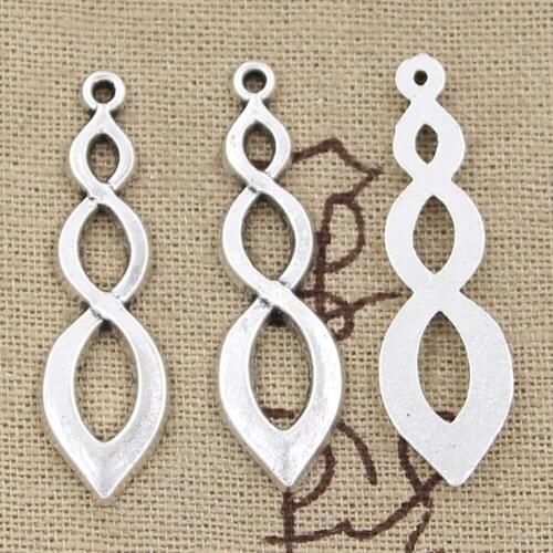 15pcs Charms Infinity Dagger 37x11mm Antique Bronze Silver Color Pendants Making DIY Handmade Tibetan Bronze Jewelry