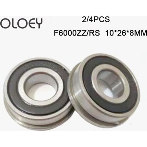 2/4pcs F6000ZZ F6000RS F6000-2RS 10x26x8 OLOEY Excellent Flange Bearing Miniature Deep Groove Ball Bearing Sealed Ball Bearings