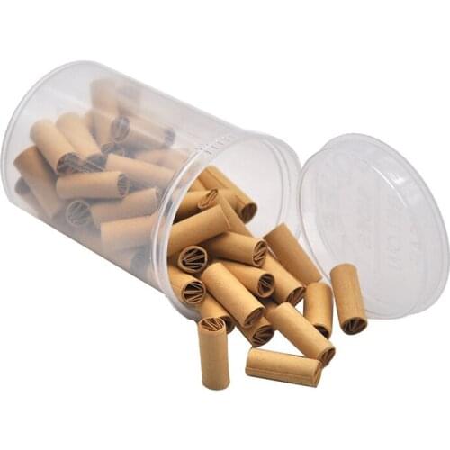 60Pcs/Box Rolling Papers M-Type Nozzle 7mm Disposable Brown Mouthpiece Cigarette Paper Hand Roll Smoke Tool Box Color Random