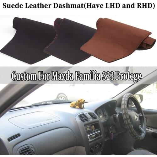 Accessories Car-styling Suede Leather Dashmat Dashboard Cover Dash Mat Carpet For Mazda Familia 323 Protege 1998 1999 2000 2003