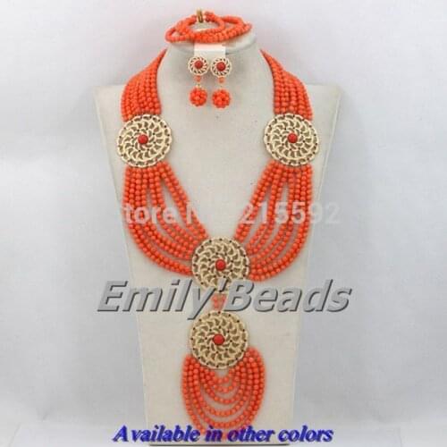 Free Shipping! Pink African Coral Beads Jewelry Set Pink Indian Wedding Bridesmaid Necklace Bracelet Earrings Jewelry Set CJ179