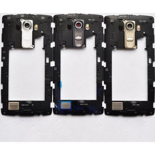 BINYEAE Middle Frame For LG G4 H815 H810 H811 LS991 Single SIM Version Bezel Housing Chassis With Camera Lens+Loudspeaker Buzzer